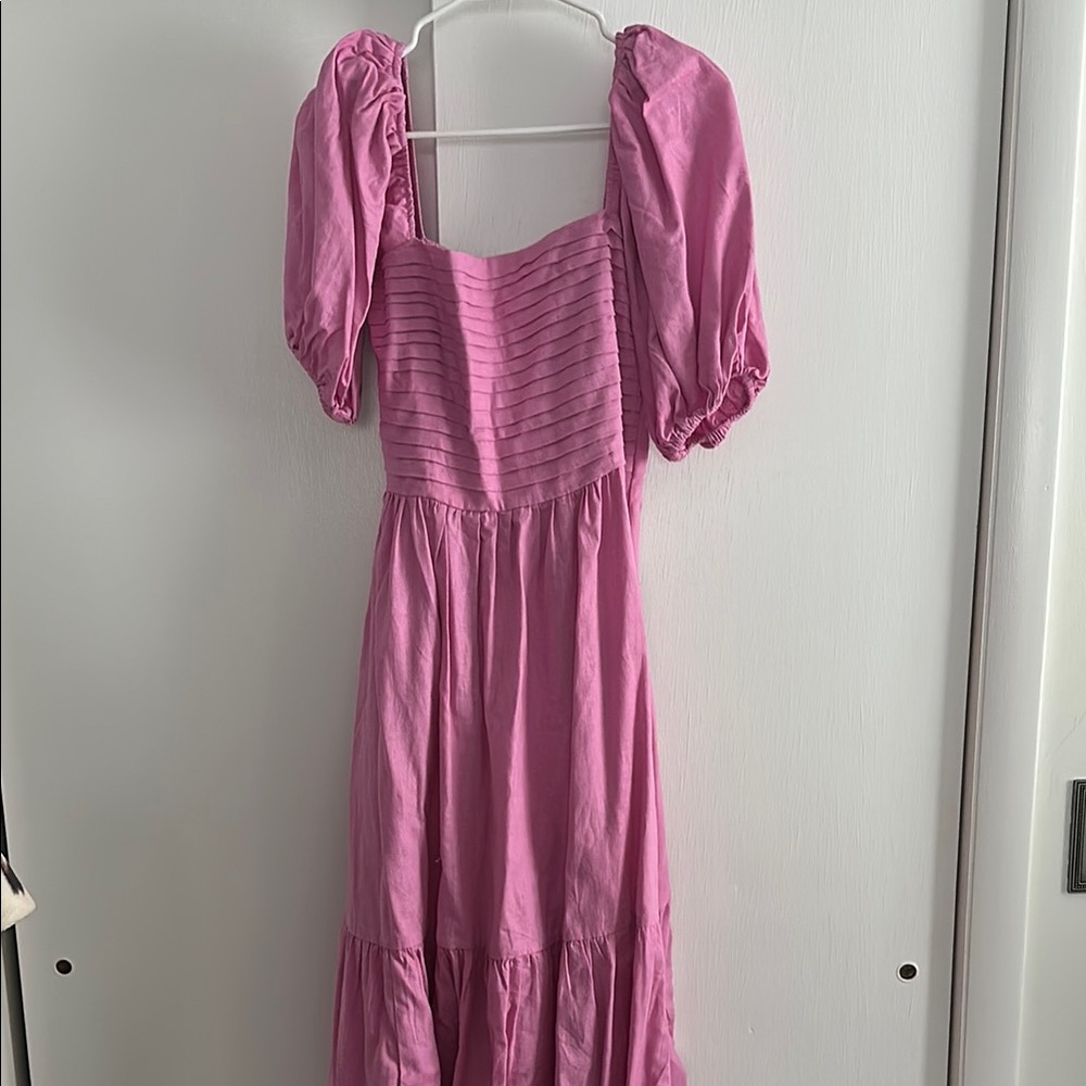 Pink Puff Sleeve Dress